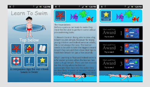 learn to swim app screenshots